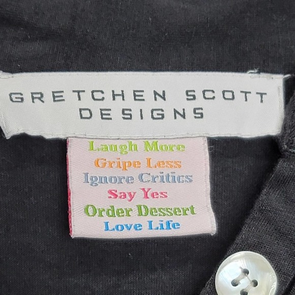 Gretchen Scott Designs 3/4 sleeve button detail pockets - Picture 6 of 11
